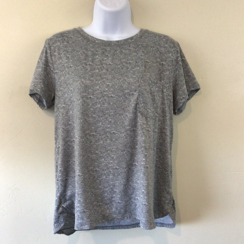 Jane and Bleeker Heather Gray Super Soft Pocket Tee